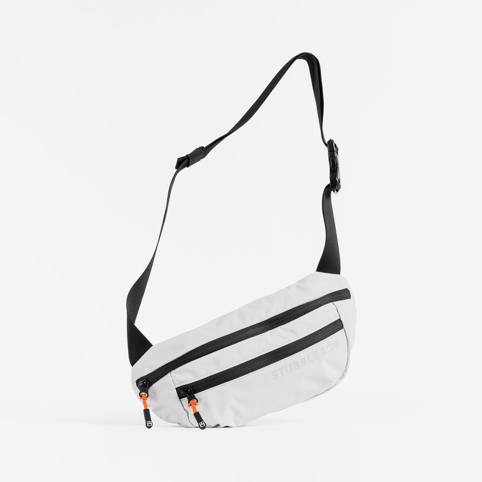 Front view of the Off White packable Ultra Light Crossbody Bag