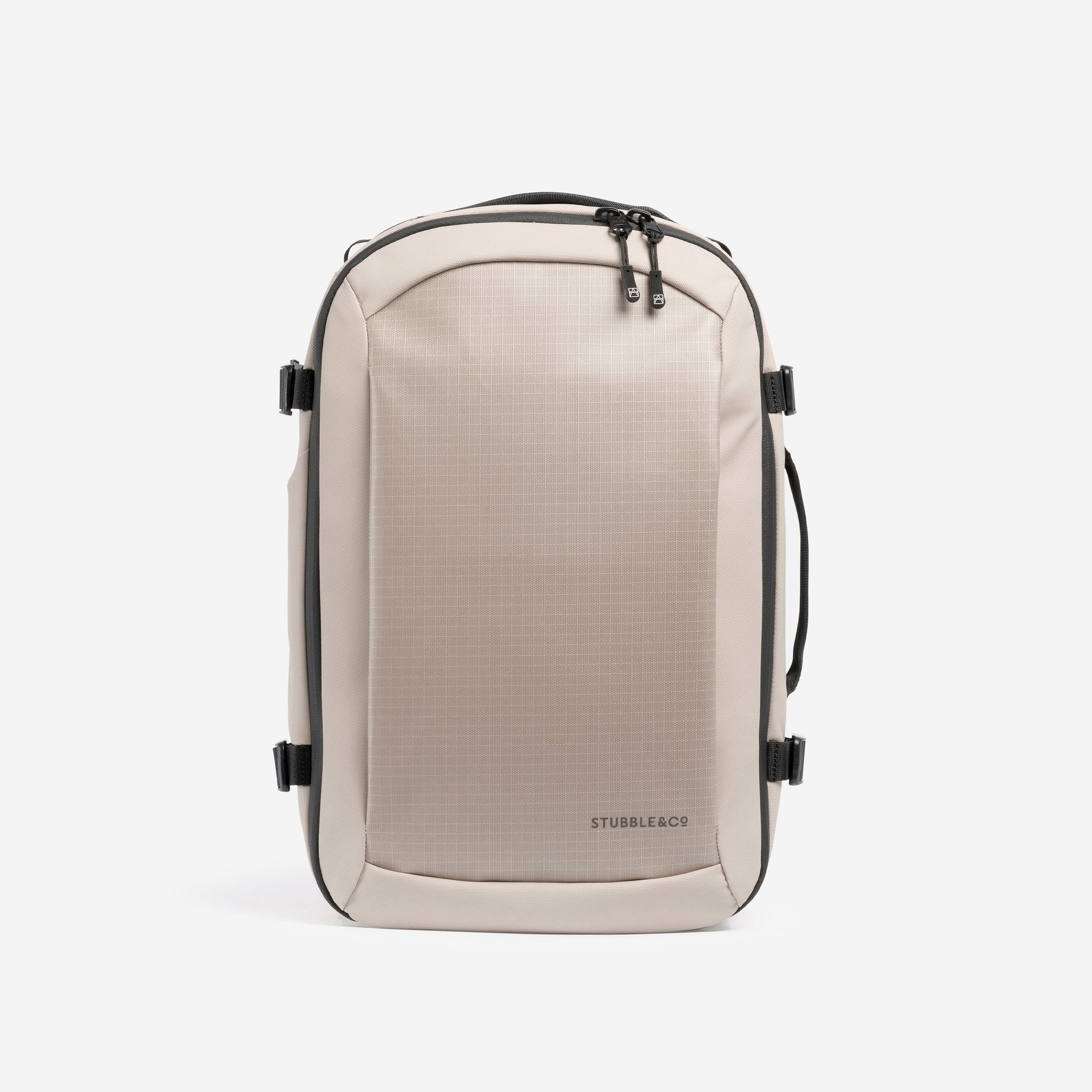 A studio shot of the front of a Hybrid Backpack 20L in Sand