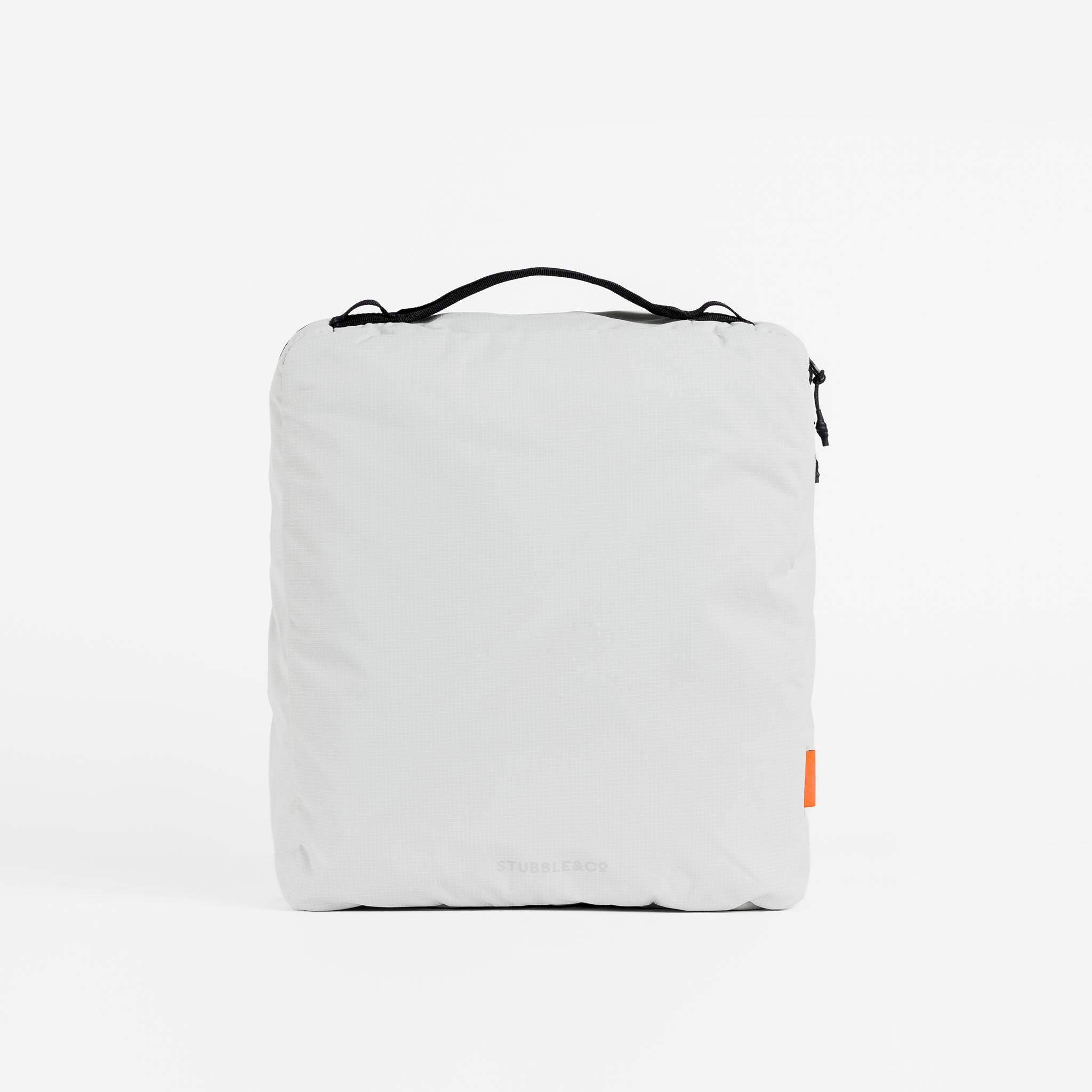 A studio shot of the back of an Off-White packing cube 11l