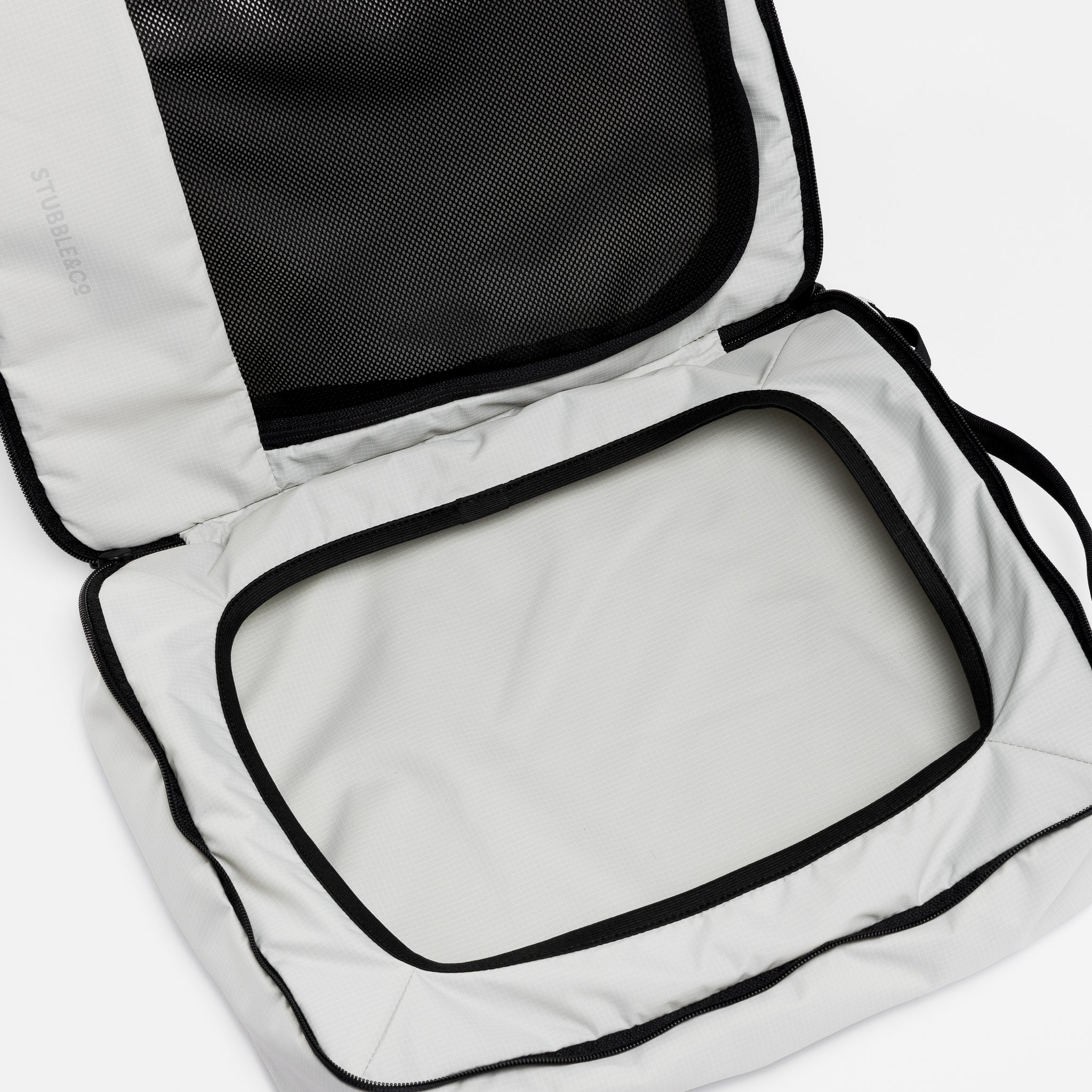 A studio shot of the interior of an Off-White packing cube 11l