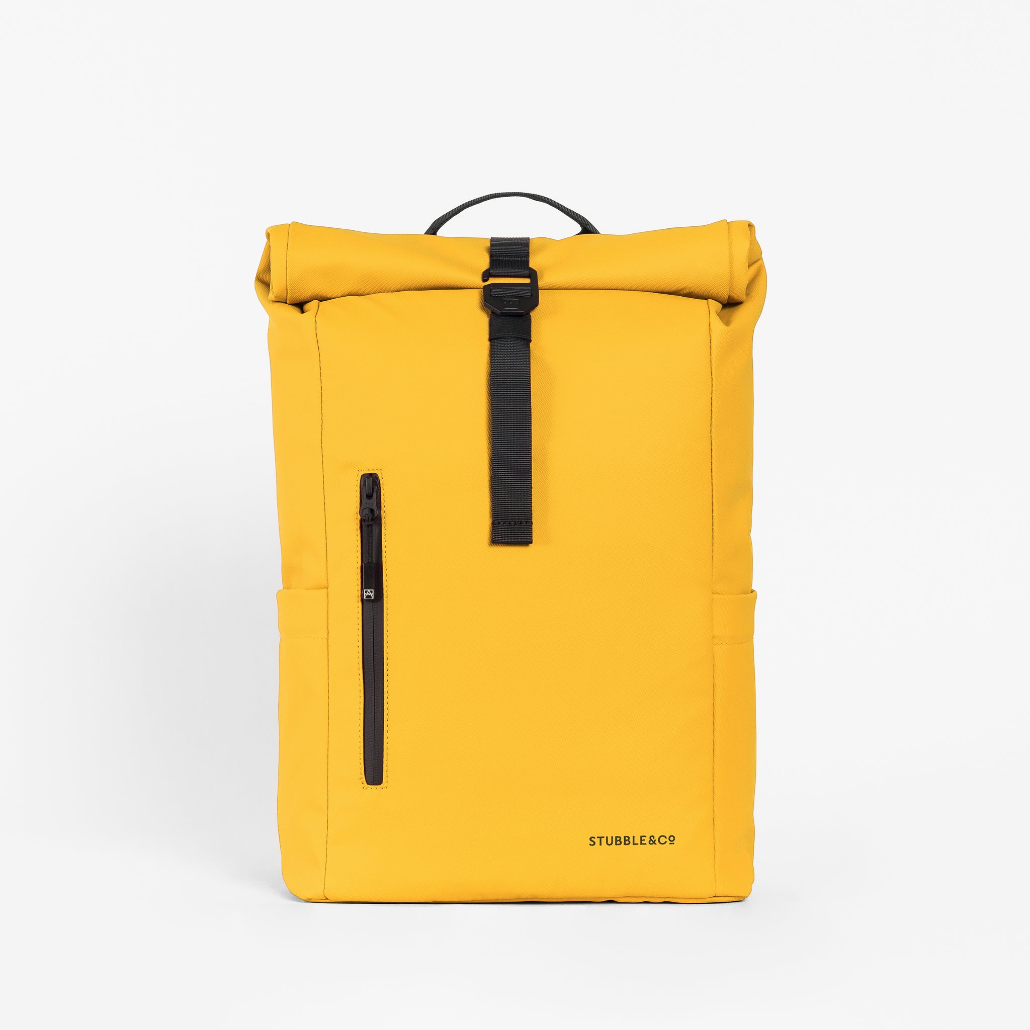 a studio shot of the front of a Yellow roll top 15l