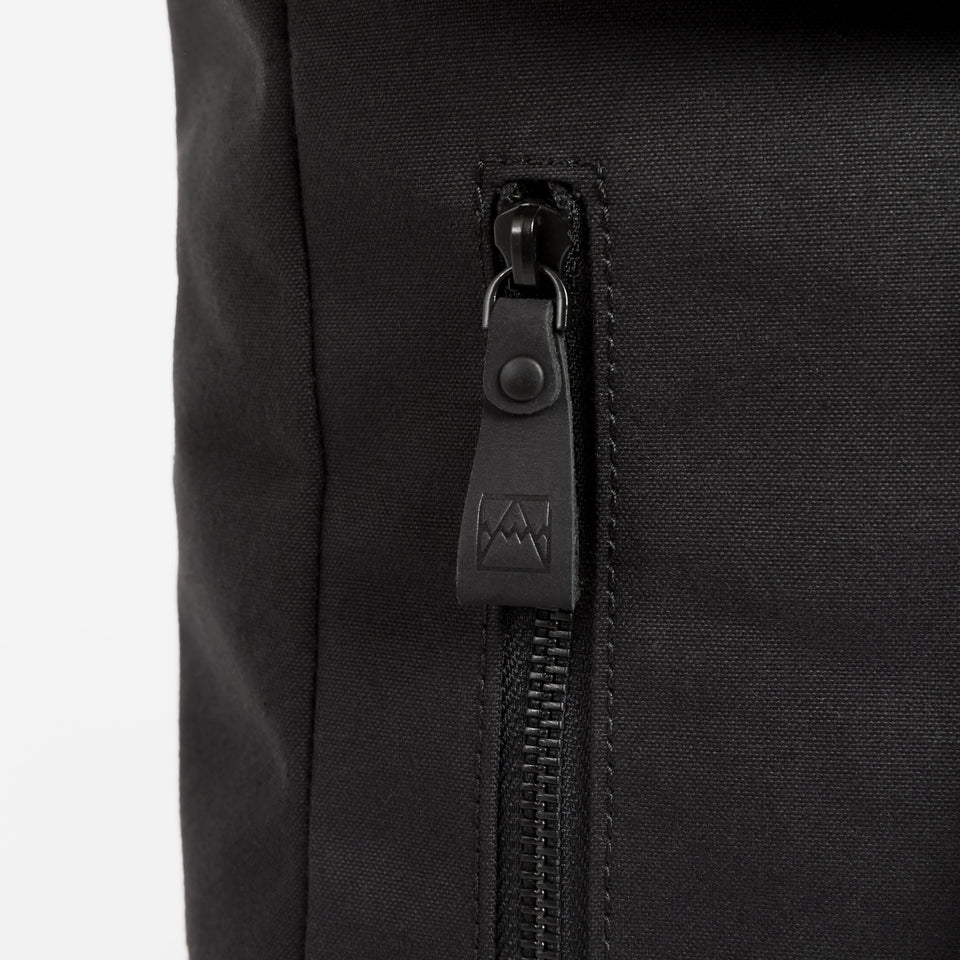 Close up on backpack zip