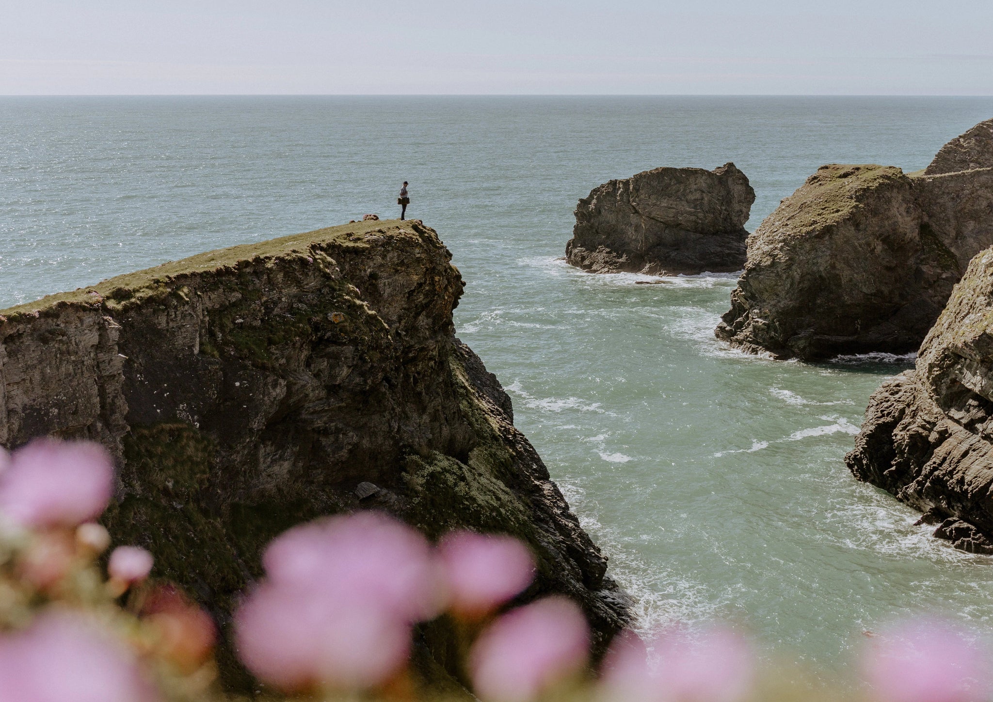 A landscape shot of  coastal cliffs