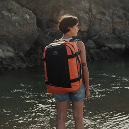 Women wearing Adventure Bag in Ember Orange