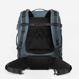 Adventure Bag in Tasmin Blue Product Shot from Back