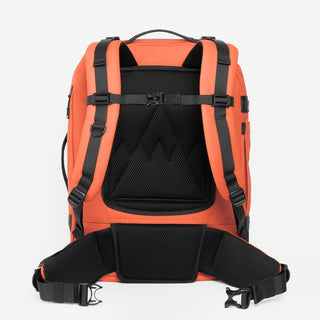 Product shot of the back of The Adventure Bag in Ember Orange.