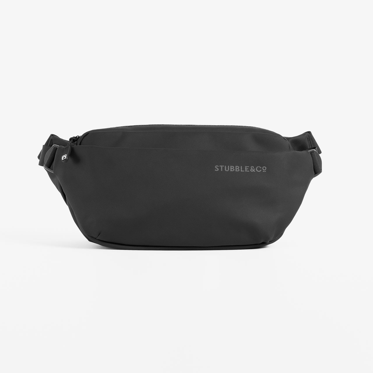 Front view of an All Black Crossbody bag