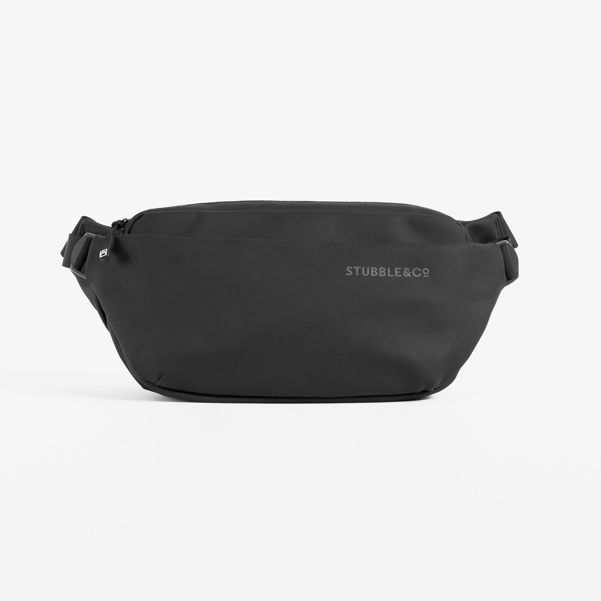 Front view of an All Black Crossbody bag