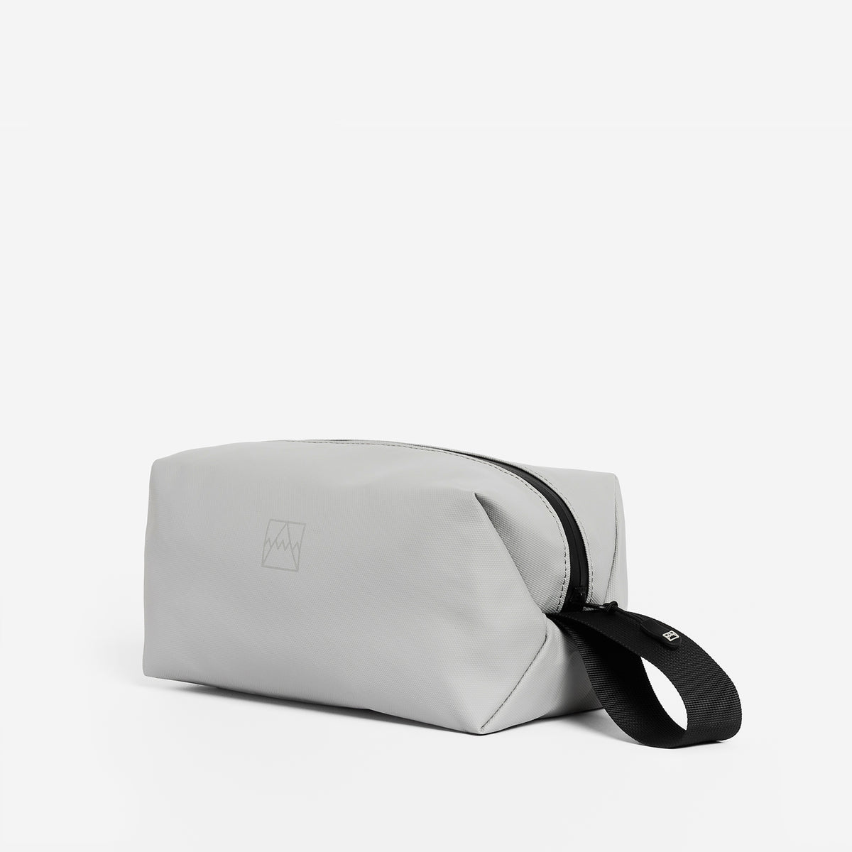 The Wash Bag in Concrete at a side angle