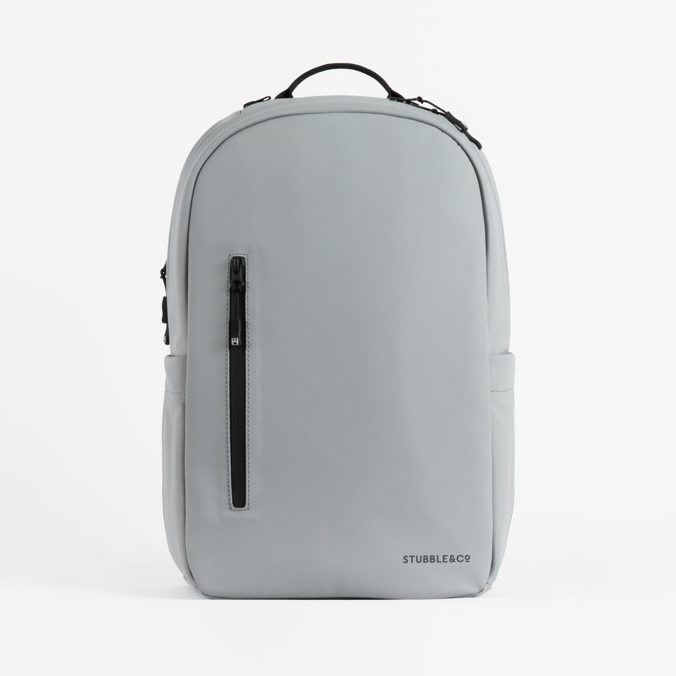 Stubble and Co Everyday Backpack in grey front view