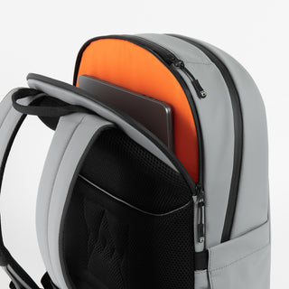 Stubble and Co Everyday Backpack in grey laptop pocket view