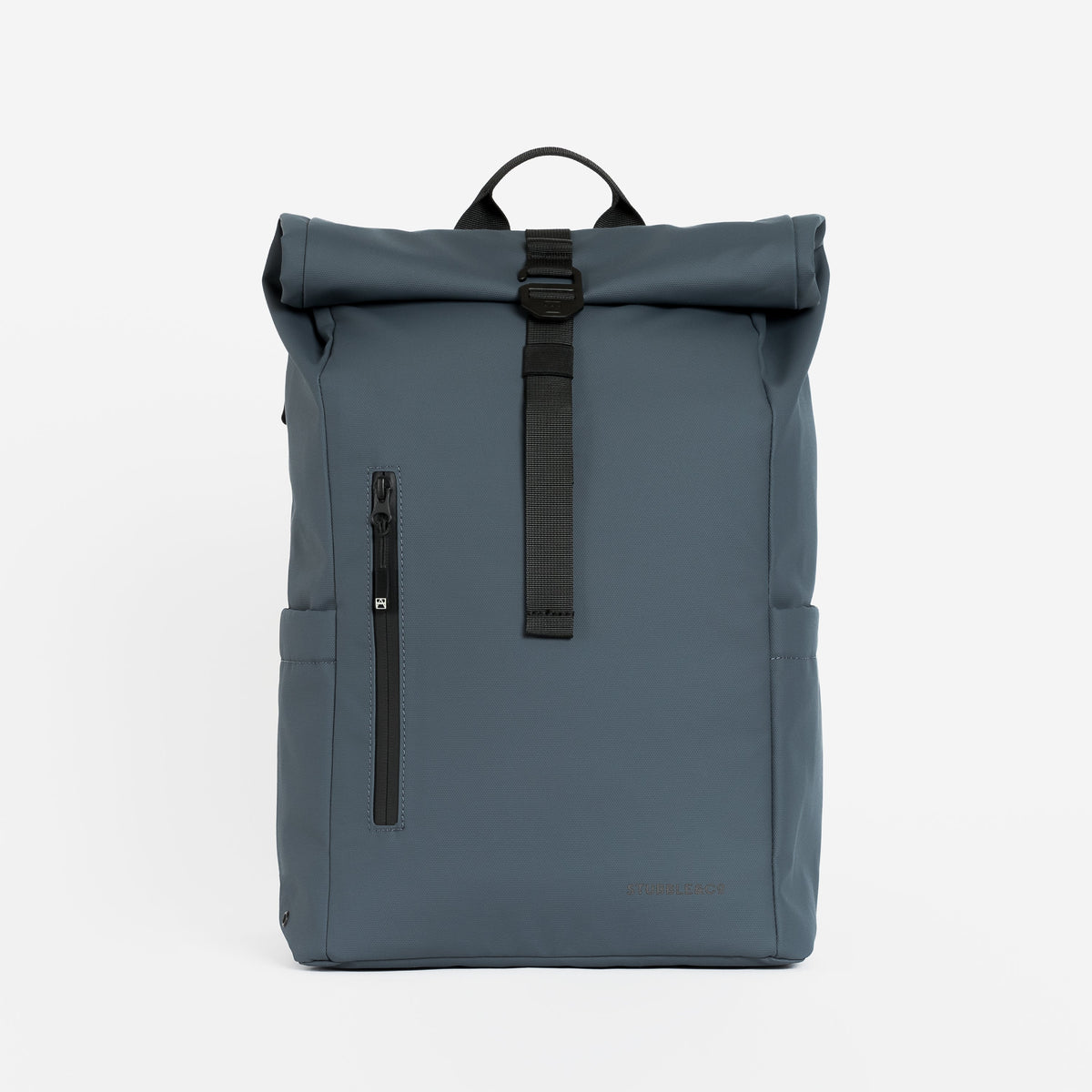 a studio shot of the front of a roll top mini in Tasmin Blue