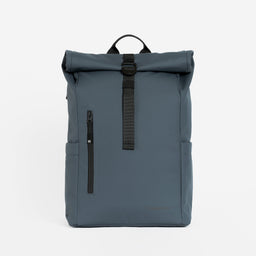 a studio shot of the front of a roll top mini in Tasmin Blue