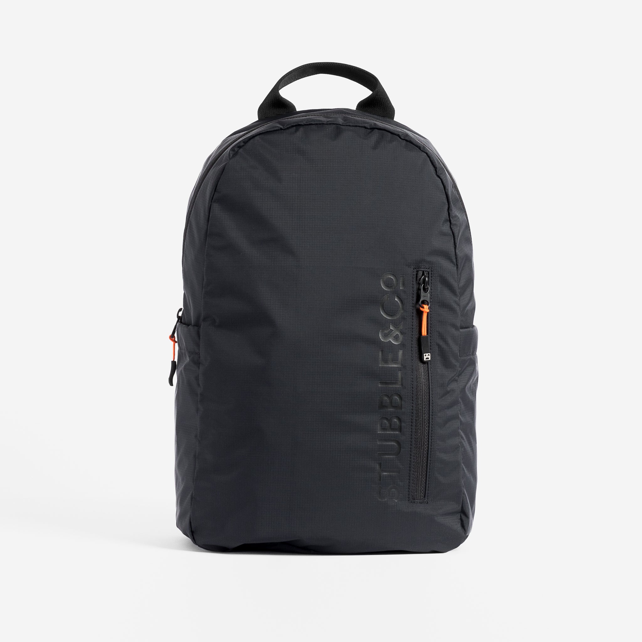 Front view of the packable All Black Ultra Light Backpack