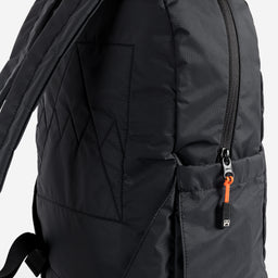 Close up view of the packable All Black Ultra Light Backpack