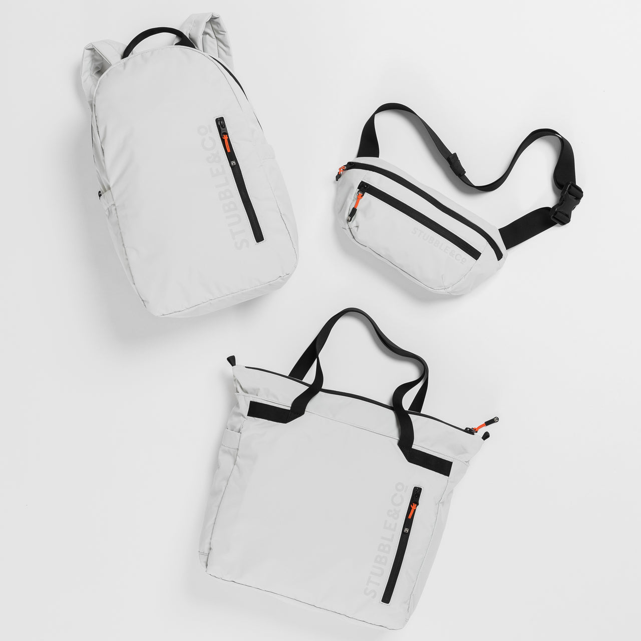 Collection of Off White Ultra Light Weight Packable Bags