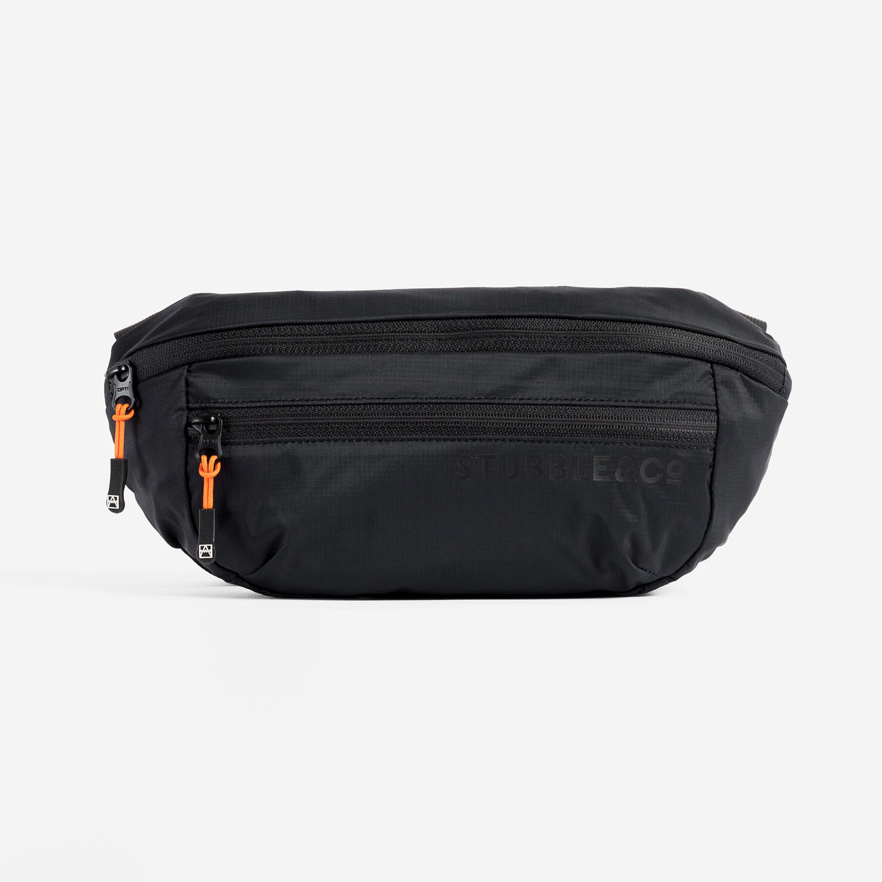 Front view of the All Black packable Ultra Light Crossbody Bag