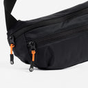 Close up front view of the All Black packable Ultra Light Crossbody Bag