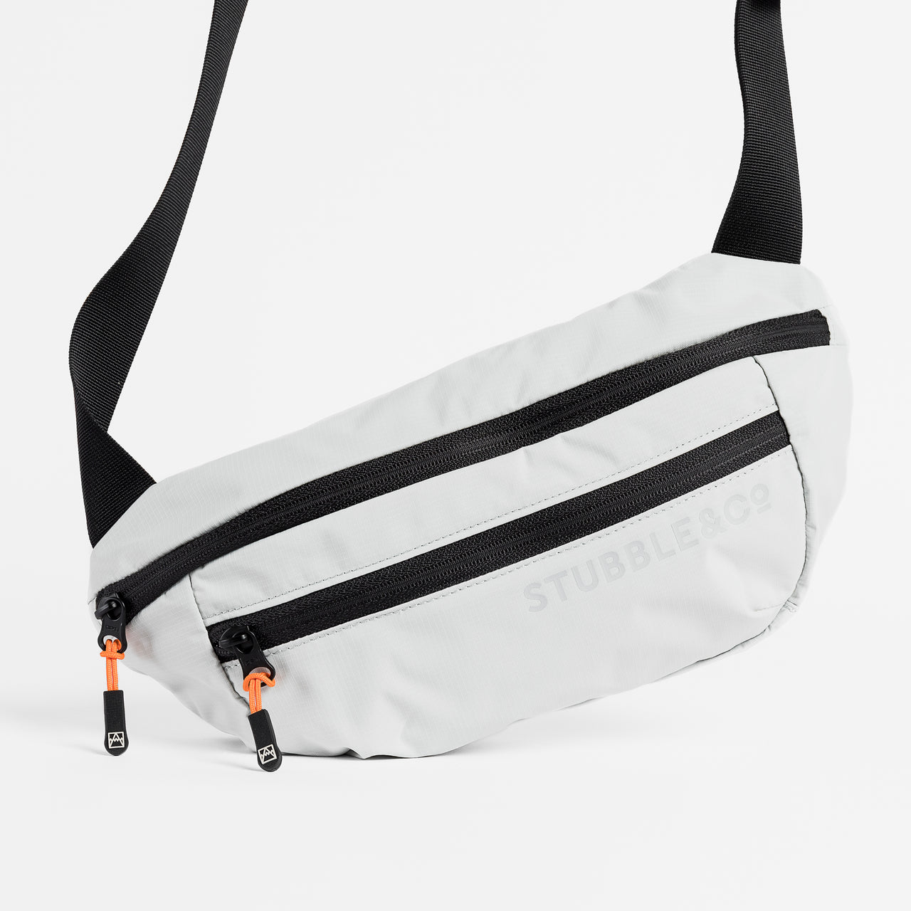 Front view of the Off White packable Ultra Light Crossbody Bag