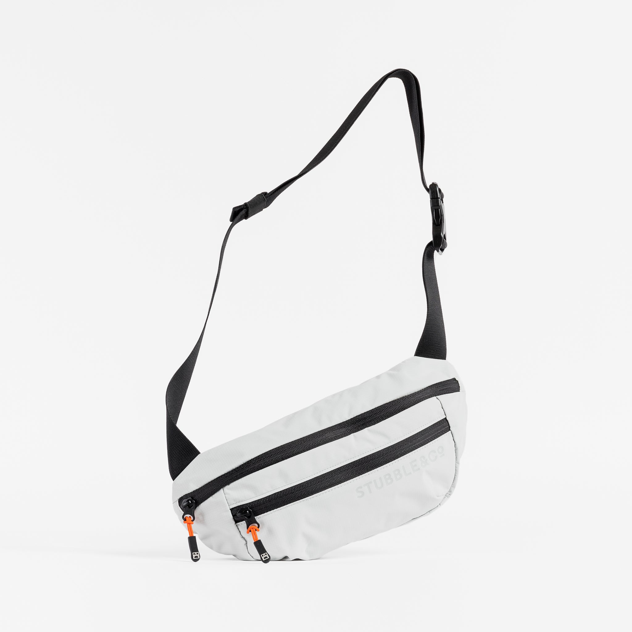 Front view of the Off White packable Ultra Light Crossbody Bag
