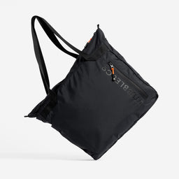 Front view of All Black packable Ultra Light Tote Bag