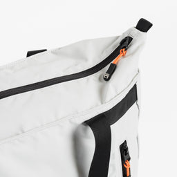 Close up view of Off White packable Ultra Light Tote Bag