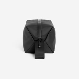 Recycled Plastic Wash Bag in All Black top view