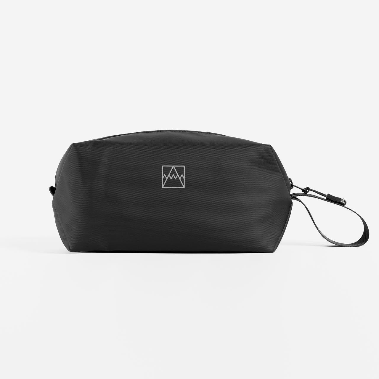 Recycled Plastic Wash Bag in All Black front view