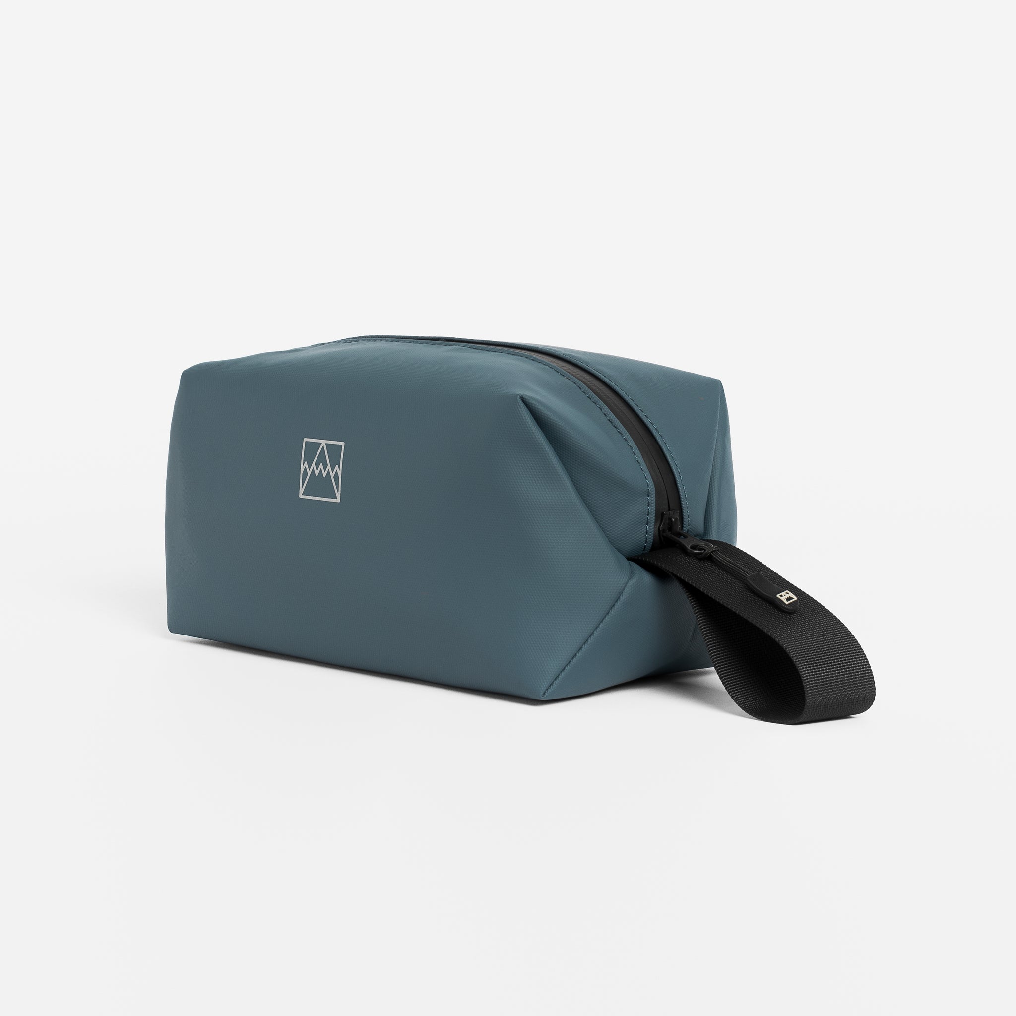 Recycled Plastic Wash Bag in Tasmin Blue angle view