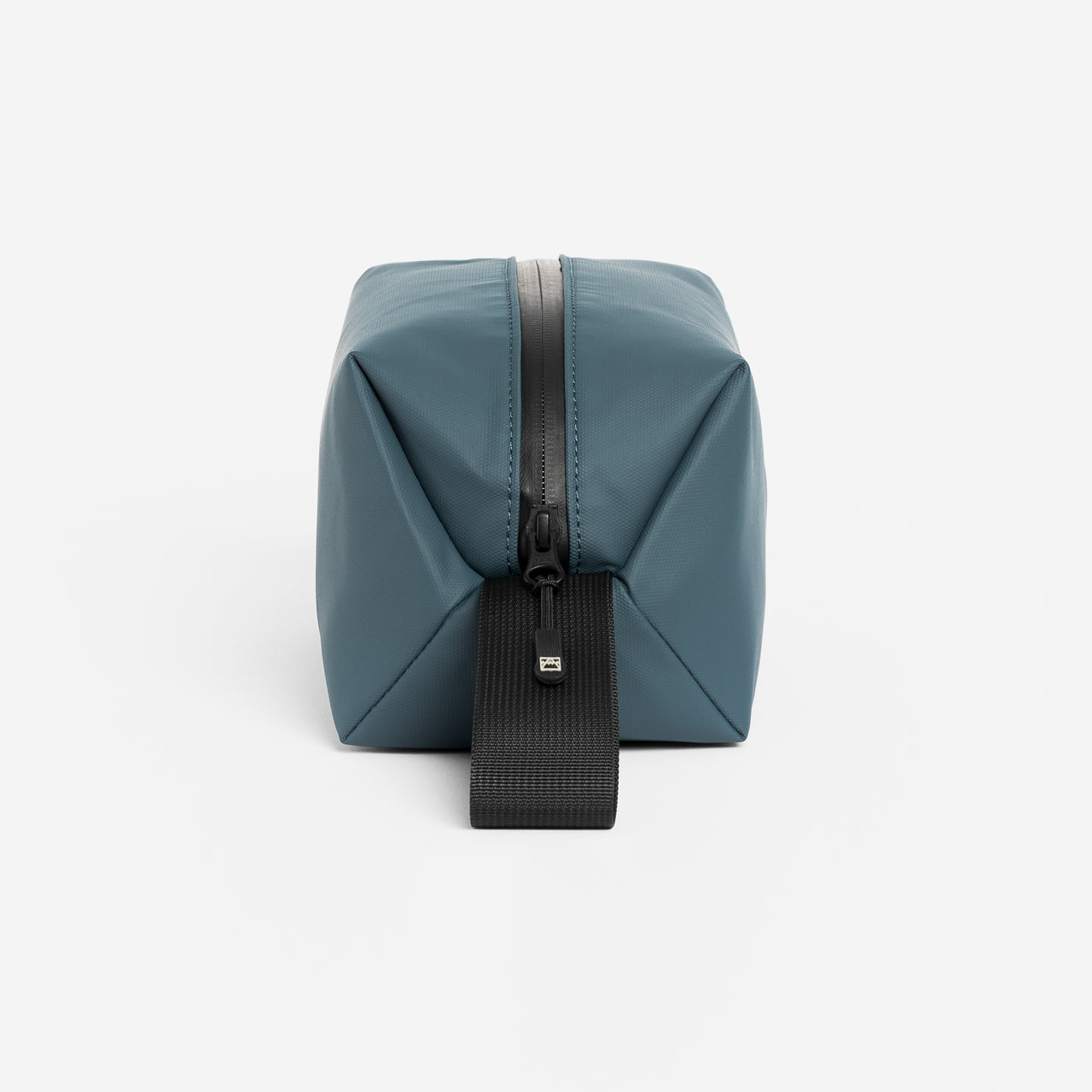Recycled Plastic Wash Bag in Tasmin Blue top view