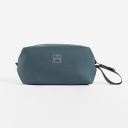 Recycled Plastic Wash Bag in Tasmin Blue front view