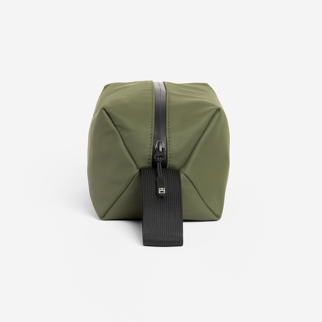 Recycled Plastic Wash Bag in Urban Green top view