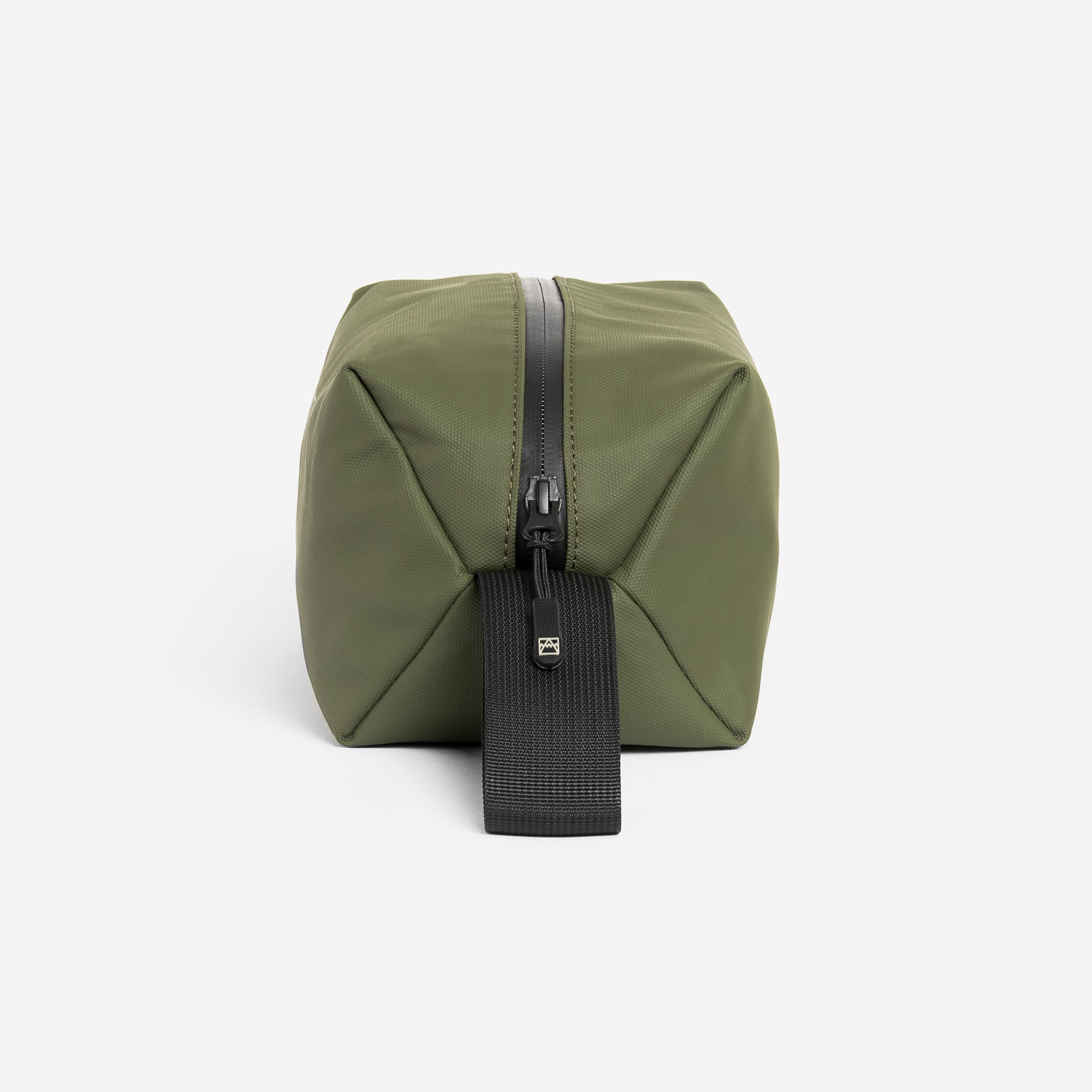 Recycled Plastic Wash Bag in Urban Green top view