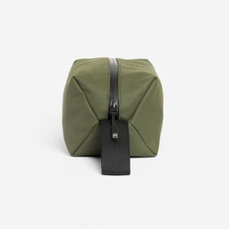 Recycled Plastic Wash Bag in Urban Green top view