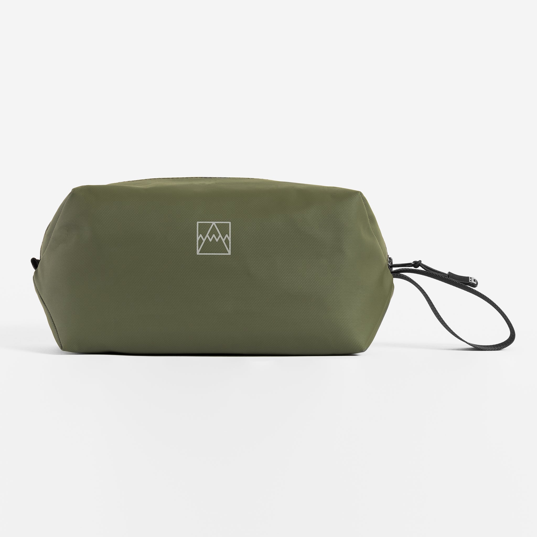 Recycled Plastic Wash Bag in Urban Green side view