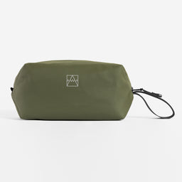 Recycled Plastic Wash Bag in Urban Green side view