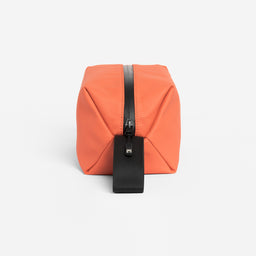 Recycled Plastic Wash Bag in Ember Orange top end