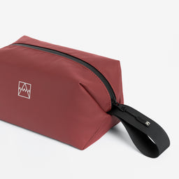 Recycled Plastic Wash Bag in Earth Red