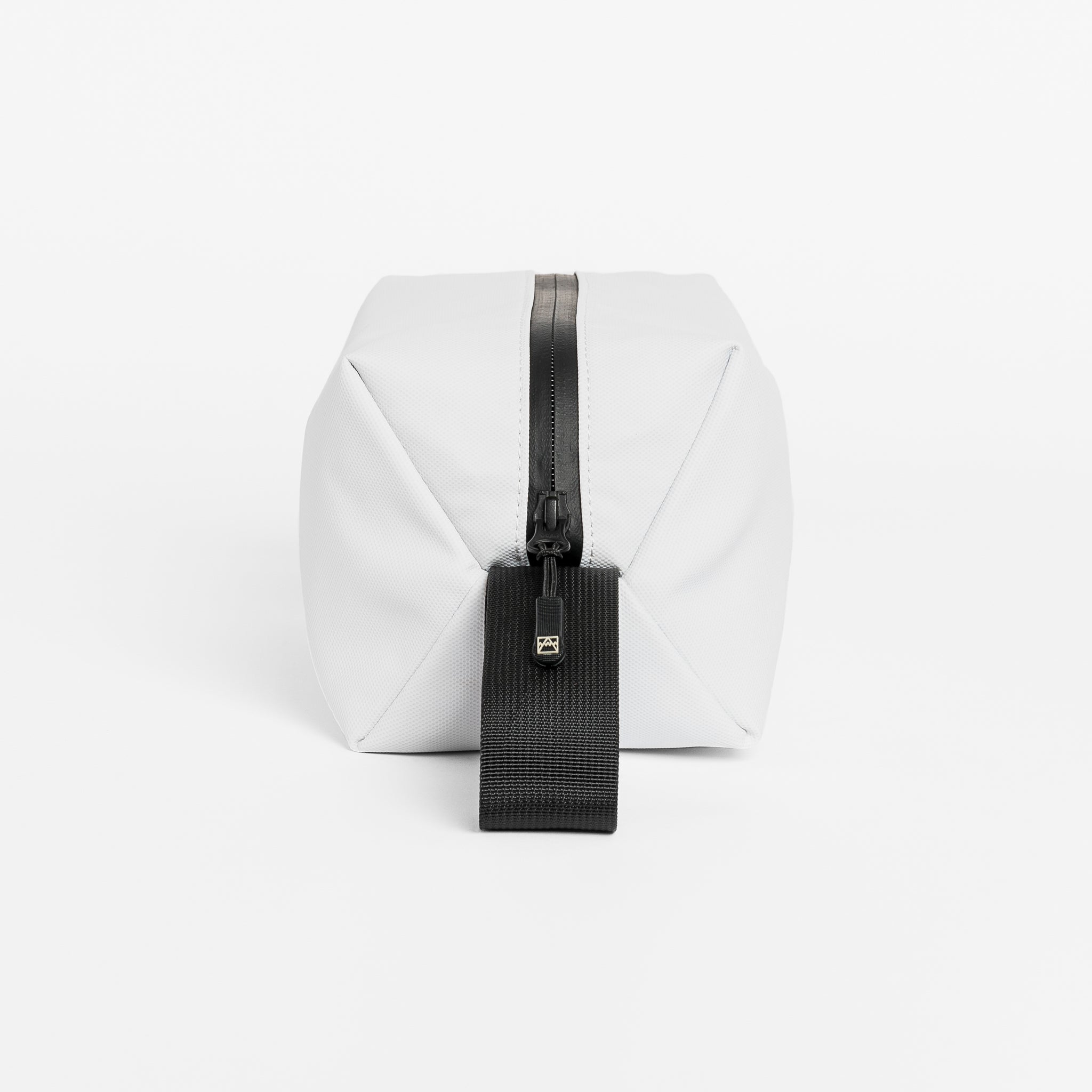 Recycled Plastic Wash Bag in Arctic White top view