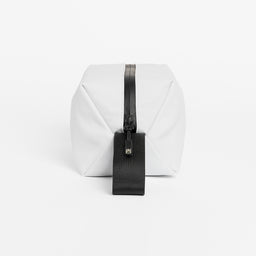 Recycled Plastic Wash Bag in Arctic White top view