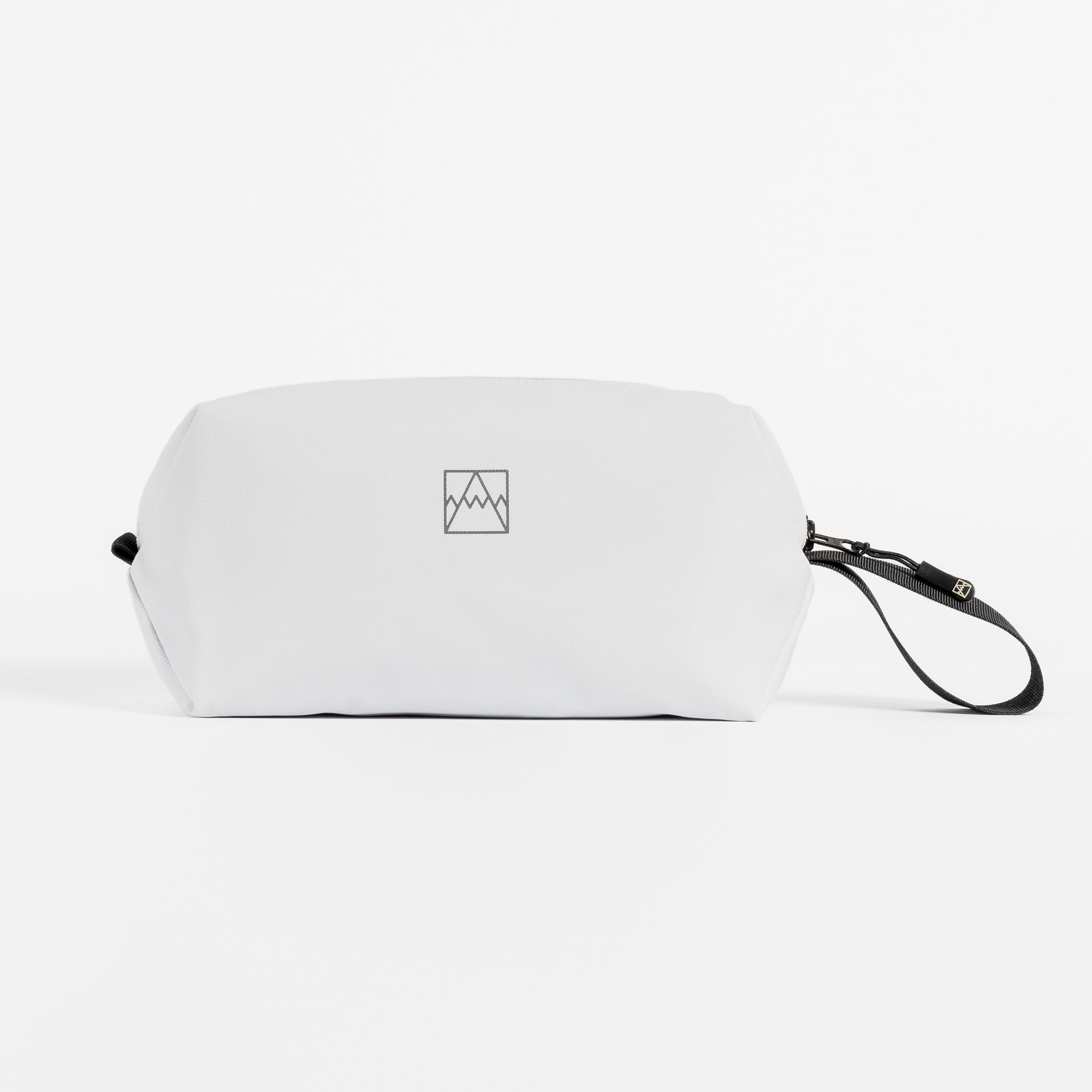 Recycled Plastic Wash Bag in Arctic White side view