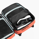 Adventure Bag in Ember Orange clam shell open view