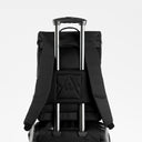A studio shot of the luggage sleeve on the Backpack 20L in All Black