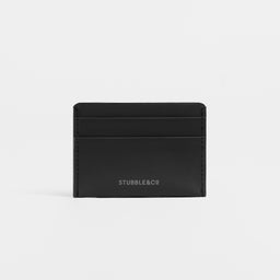 A studio shot of the back of the All Black Card Holder
