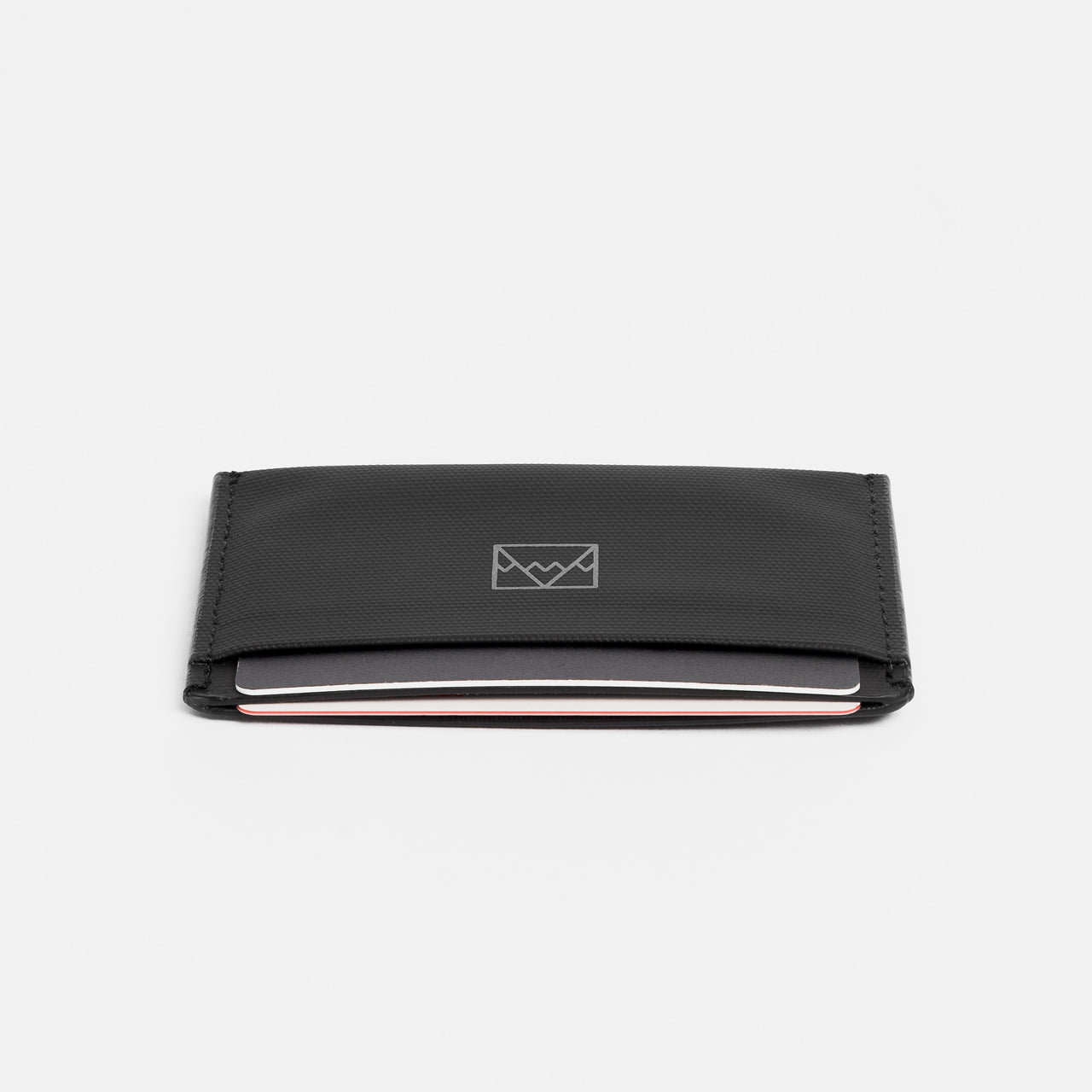A studio shot of the end of the Card Holder in All Black