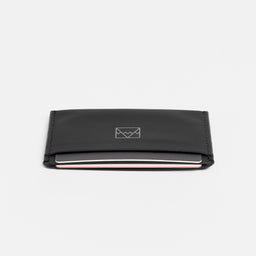 A studio shot of the end of the Card Holder in All Black
