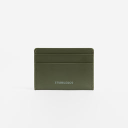 A studio shot of the back of the Card Holder in Urban Green