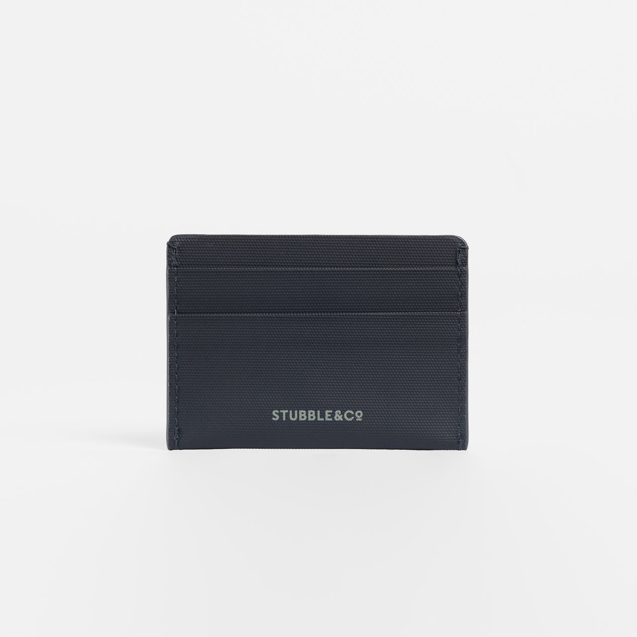 A studio shot of the back of the Card Holder in Midnight Blue