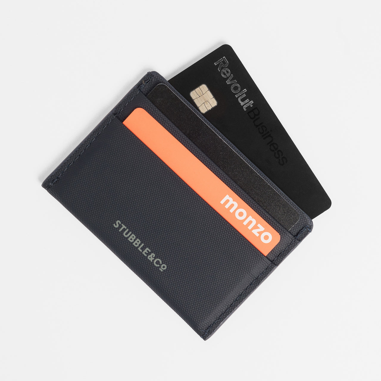 Cards in the card holder in Midnight Blue