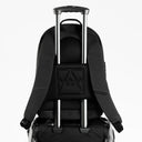A studio shot of the luggage sleeve on the Classic Backpack 15L in All Black